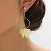 Classic Fashionable Leaf Tassel Alloy Dangle Stud Earrings IW2235-3