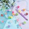 20Pcs 10 Colors AB Color Plated Acrylic Rhinestone Beads OACR-PH0004-01-1