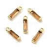 Rack Plating Brass Inlaid Cubic Zirconia Charms ZIRC-C037-08G-02-2