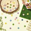 30Pcs 6 Colors Alloy Enamel Bead Caps FIND-CJ0005-52-5