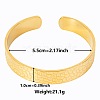 Vintage Texture 304 Stainless Steel Cuff Bangles for Women SU6795-2-1