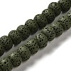 Natural Lava Rock Dyed Beads Strands G-Z036-B01-13-1