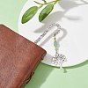 Natural Malaysia Jade & Green Aventurine Beaded Pendant Bookmarks with Alloy Tree of Life AJEW-JK00255-03-2