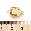 Brass Micro Pave Clear Cubic Zirconia Box Clasps KK-C080-10G-3