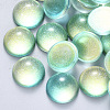 Transparent Spray Painted Glass Cabochons GLAA-S190-013C-D03-1