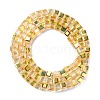 Electroplate Glass Beads Strands EGLA-H108-01A-AB06-4
