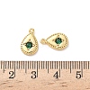 Brass Micro Pave Cubic Zirconia Charms KK-D504-20B-G-3