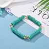 Handmade Polymer Clay Heishi Beads Stretch Bracelets BJEW-JB05621-05-4
