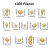 Gorgecraft 1300Pcs 13 Style Alloy & Brass Cabochons MRMJ-GF0001-33-2