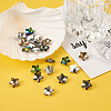 Electroplated Glass Charms EGLA-TA0001-08-5