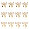 10Pcs Brass Micro Pave Cubic Zirconia Pendants KK-YW0003-15-1