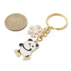 Snowflake & Panda Alloy Enamel Pendant Keychains KEYC-JKC00630-02-2