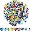 180Pcs 9 Colors Handmade Evil Eye Lampwork Beads Strands LAMP-FH0001-09-1