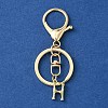 Alloy Initial Letter Charm Keychains KEYC-YW00006-08-1