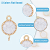 DICOSMETIC 10Pcs 5 Colors Brass Pave Cubic Zirconia Connector Charms KK-DC0002-65-4