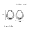 Stainless Steel Hoop Earrings for Women QX9021-9-1