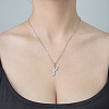 Non-Tarnish 201 Stainless Steel Hummingbird Pendant Necklace NJEW-OY002-06-2