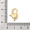 Brass Clear Cubic Zirconia Lobster Claw Clasps KK-Z078-46D-G-3