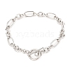 Unisex 304 Stainless Steel Figaro Chain Bracelets X-BJEW-H541-06A-P-1