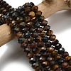 Three-color Natural Tiger Eye Beads Strands G-Z111-A02-02-1