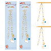 Acrylic Beaded Knitting Row Counter Chains HJEW-AB00378-1