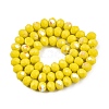 Electroplate Opaque Solid Color Glass Beads Strands EGLA-A044-P8mm-L04-3