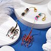 Scorpion Glass Seed Beads Pendant Decoration HJEW-MZ00121-2