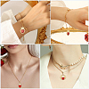 6Pcs 3 Styles Brass Enamel Pendants KK-BBC0019-86-4