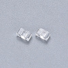 2-Hole Transparent Glass Seed Beads X-SEED-S031-M-001-2