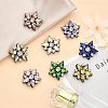 CHGCRAFT 16Pcs 16 Colors Star Cloth Patches PATC-CA0001-03-4