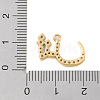 Rack Plating Brass Micro Pave Clear Cubic Zirconia Pendants KK-A224-03B-G-3