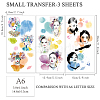 3 Sheets 3 Styles PVC Waterproof Decorative Stickers DIY-WH0404-567-2