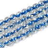Crackle Transparent Glass Beads Strands GLAA-N030-8mm-01E-1