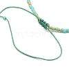 Natural Amazonite & Glass Seed Braided Bead Bracelets HR1333-5-3