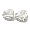 304 Stainless Steel Sheel Shape Stud Earrings for Women EJEW-U027-04P-2