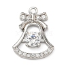 Brass Micro Pave Cubic Zirconia Pendants KK-H521-02C-P-1