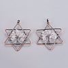 Natural Quartz Crystal Pendants KK-P180-A05-R-2