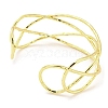 Brass Wire Wrap Cuff Bangle BJEW-Q771-01G-2