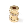 Rack Plating Brass Micro Pave Clear Cubic Zirconia Beads KK-C019-29G-1