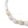 Adjustable Natural Rainbow Moonstone & Seed Braided Bead Bracelets BJEW-JB10181-01-3