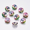 Faceted Glass Rhinestone Charms RGLA-F049-12mm-001VO-1