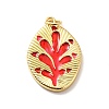 Rack Plating Brass Enamel Pendants KK-M230-23G-2