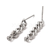 925 Sterling Silver Dangle Stud Earrings STER-Z007-02P-2