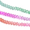Transparent Painted Glass Beads Strands LS-DGLA-A034-T1mm-A03-4