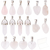 SUNNYCLUE 16Pcs 4 Style Natural Rose Quartz Pendants G-SC0001-75-1