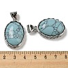 Synthetic Turquoise Pendants G-Z050-06C-3