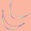 2Pcs 2 Colors Resin Double Layer Chain Belts for Pants AJEW-GF0011-20A-6