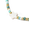 Natural Freshwater Shell & Glass Seed Beads Braided Bead Bracelets for Women BJEW-JB12362-02-3