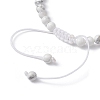 Natural Shell & Howlite Braided Bead Bracelet BJEW-JB09779-5