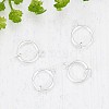 Brass Clip-on Hoop Earring Findings KK-P102-01S-5